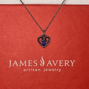 James Avery Remembrance Blue Gem Heart